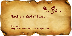Machan Zsüliet névjegykártya